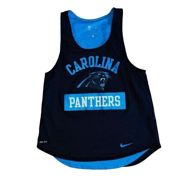 EUC Nike DriFit Carolina Panthers Women's Mesh Racerback Tank Top- Size Small - Picture 1 of 5